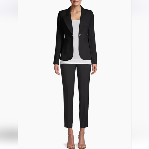 NWOT Smythe Black Classic Dutchess Single Breasted Wool Blazer Size 16 - Picture 3 of 12